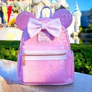Loungefly Cotton Candy Pink Sequin Mini Backpack